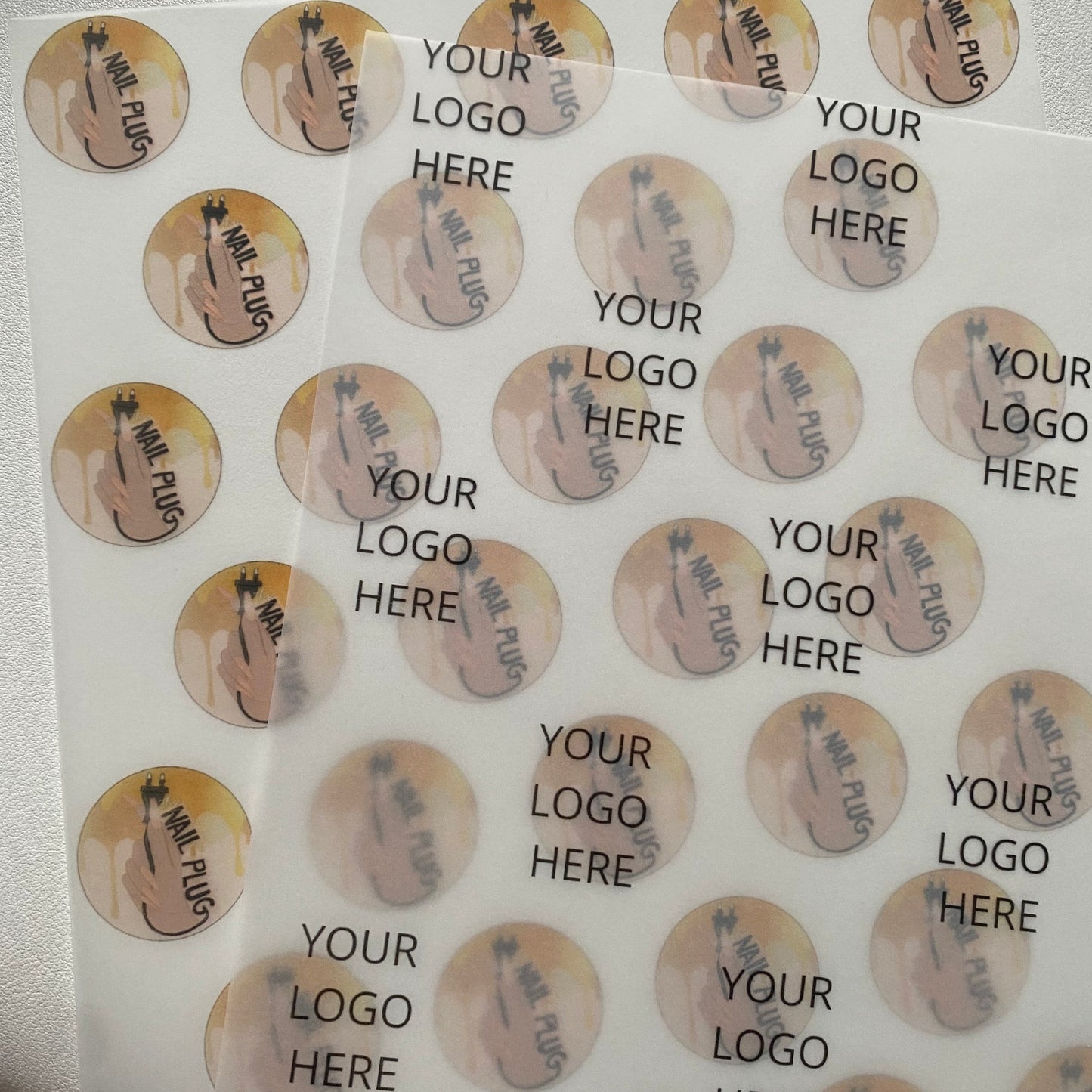 custom logo wrapping paper vellum