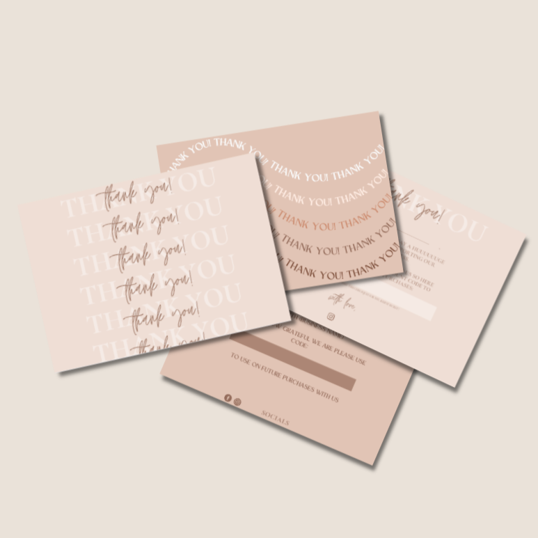 thank you card templates small business