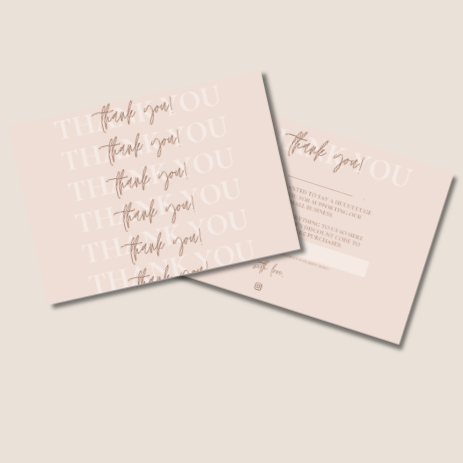 thank you card small business